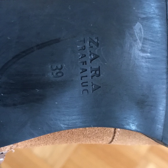 ZARA TRAFALUC SUEDE-LIKE FEEL LEATHER ANKLE BOOTS - Picture 11 of 12